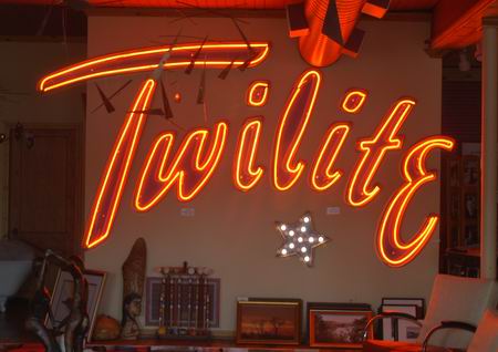 Twilite Drive-In Theatre - Rest Of Marquee At Twilite Gallery Photo Studio (newer photo)